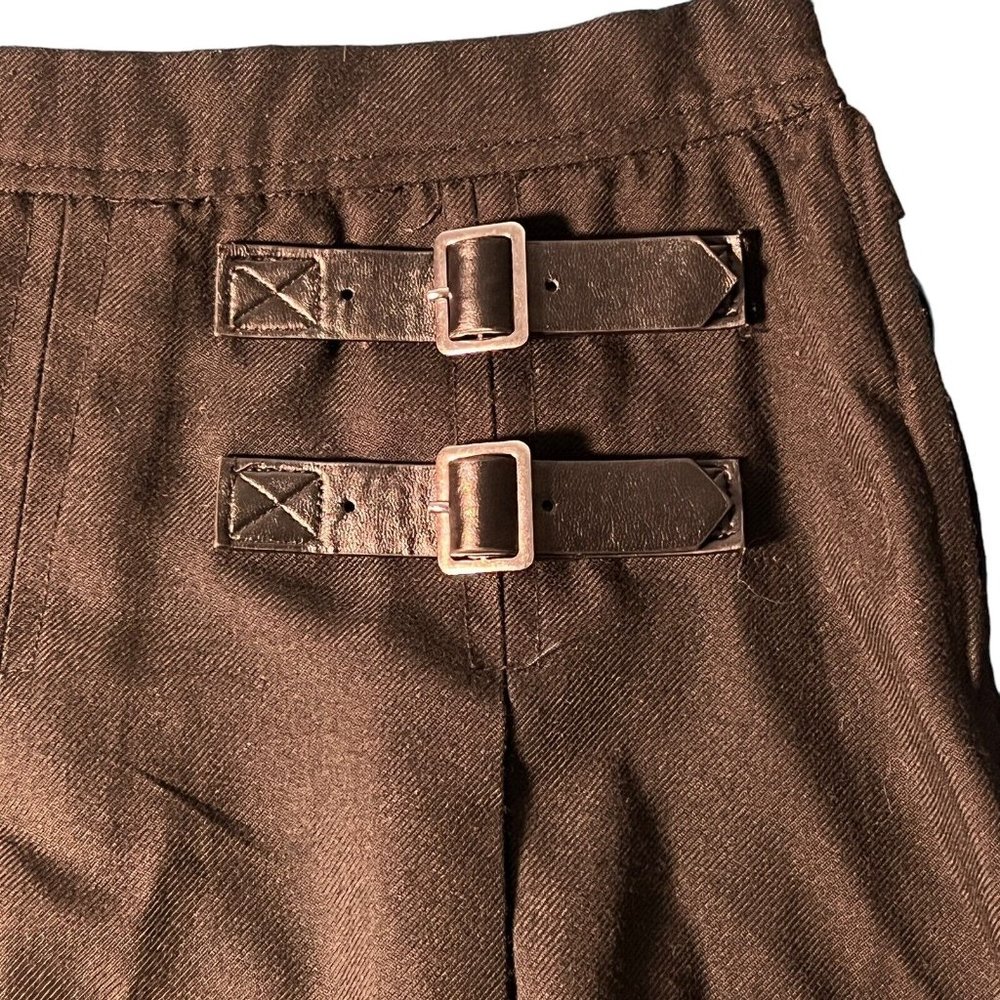 Vintage 00s Hot Topic Pleated Mini Skirt XS Black Buckles Goth Witchcore 24 x 16 - Picture 2 of 6